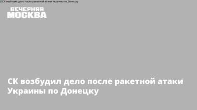 Денис Пушилин - СК возбудил дело после ракетной атаки Украины по Донецку - vm.ru - Украина - ДНР - Донецк - Следственный Комитет