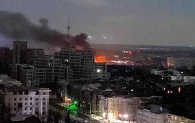 Ночной обстрел Харькова вызвал масштабный пожар