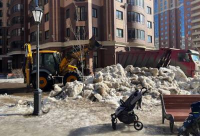 За неделю с улиц Соснового Бора вывезли почти 400 кубических метров снега