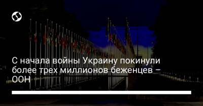 С начала войны Украину покинули более трех миллионов беженцев – ООН