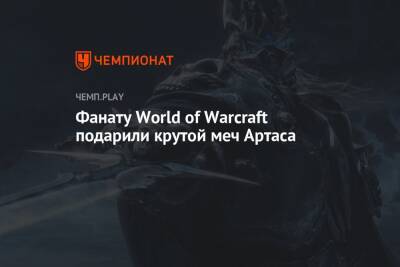 Фанату World of Warcraft подарили крутой меч Артаса