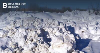 В Челнах экологи обнаружили незаконную снежную свалку
