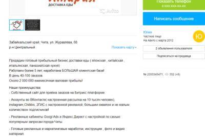 Доставку суши «Итария» продают за 2,2 млн. руб.