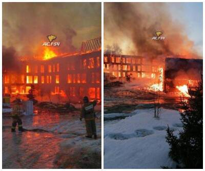 В деревне под Новосибирском дотла сгорело трёхэтажное здание