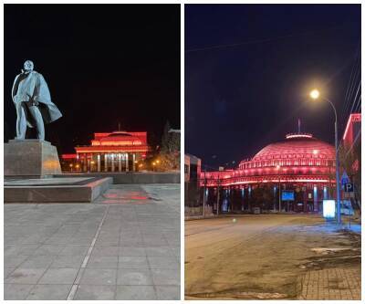 В Новосибирске на НОВАТе загорелась красная подсветка