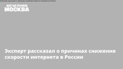 Виталий Милонов - Эльдар Муртазин - Ник Клегг - Эксперт рассказал о причинах снижения скорости интернета в России - vm.ru - Россия - Украина