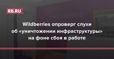 Wildberries опроверг слухи об «уничтожении инфраструктуры» на фоне сбоя в работе - rb.ru - Россия