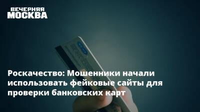Роскачество: Мошенники начали использовать фейковые сайты для проверки банковских карт