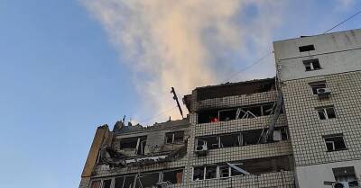 В Киеве после падения остатков ракеты произошел обвал в 12-этажном жилом доме