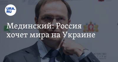 Мединский: Россия хочет мира на Украине