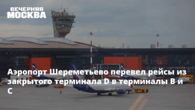 Аэропорт Шереметьево перевел рейсы из закрытого терминала D в терминалы B и С