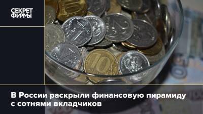 В России раскрыли финансовую пирамиду с сотнями вкладчиков