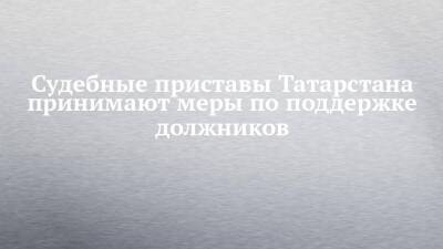 Судебные приставы Татарстана принимают меры по поддержке должников