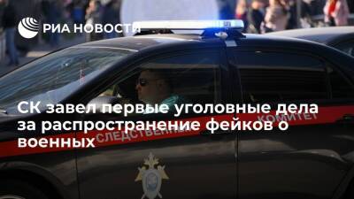 СК завел первые уголовные дела за распространение фейков о ВС России