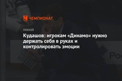 Кудашов: игрокам «Динамо» нужно держать себя в руках и контролировать эмоции