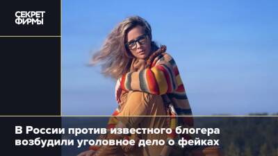Ника Белоцерковская - Против известного российского блогера возбудили уголовное дело о фейках - secretmag.ru - Россия - Украина