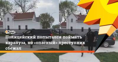 Полицейский попытался поймать карапуза, но «опасный» преступник сбежал - ridus.ru