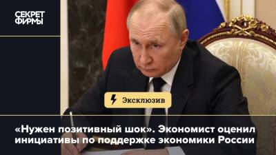 «Нужен позитивный шок». Экономист оценил инициативы по поддержке экономики России