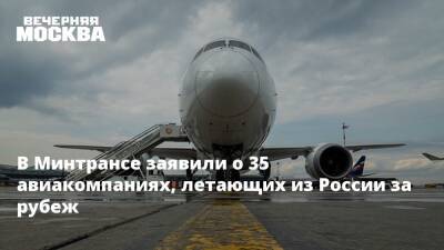 В Минтрансе заявили о 35 авиакомпаниях, летающих из России за рубеж