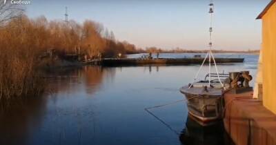 В Беларуси возводят мост через Припять для переправы техники в сторону Украины (видео)