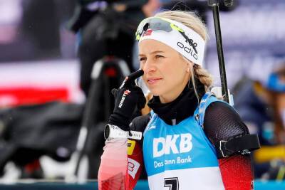 Норвежка Экхофф выиграла гонку преследования на последнем этапе Кубка мира по биатлону