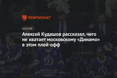 Алексей Кудашов рассказал, чего не хватает московскому «Динамо» в этом плей-офф