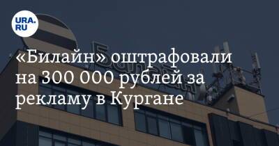 «Билайн» оштрафовали на 300 000 рублей за рекламу в Кургане