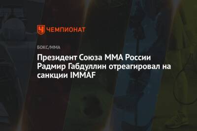 Президент Союза ММА России Радмир Габдуллин отреагировал на санкции IMMAF