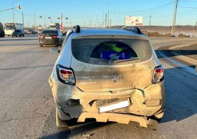Опубликованы фотографии с места ДТП с двумя пострадавшими на Солотчинском шоссе