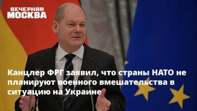 Канцлер ФРГ заявил, что страны НАТО не планируют военного вмешательства в ситуацию на Украине