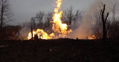 В результате авиаудара поврежден газопровод на Харьковщине: 40 тыс. потребителей остались без газа