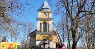 Во время богослужения в Балдонской церкви вспыхнул пожар