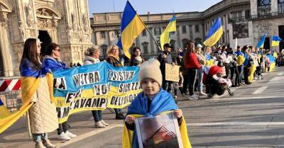 ФОТО. Как украинская диаспора Милана протестует против войны