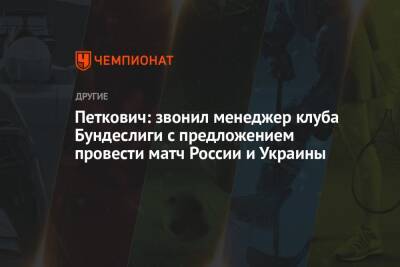 Петкович: звонил менеджер клуба Бундеслиги с предложением провести матч России и Украины