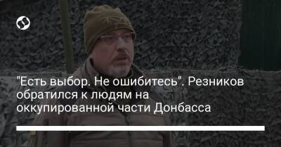 "Есть выбор. Не ошибитесь". Резников обратился к людям на оккупированной части Донбасса