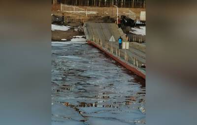 Грузовик сломал понтонный мост на пути из Тверской области в Подмосковье