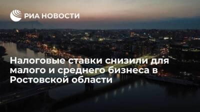 Налоговые ставки снизили для малого и среднего бизнеса в Ростовской области