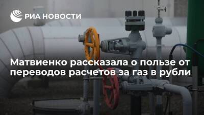 Матвиенко: перевод расчетов за газ в рубли повлияет на укрепление финансовой системы
