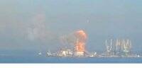 В порту Бердянск уничтожен большой десантный корабль Орск черноморского флота оккупантов