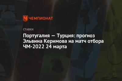 Португалия — Турция: прогноз Эльвина Керимова на матч отбора ЧМ-2022 24 марта