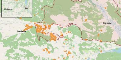 У Чорнобильській зоні відчуження горить 7600 га радіаційно-забруднених лісів