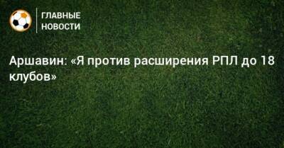 Аршавин: «Я против расширения РПЛ до 18 клубов»