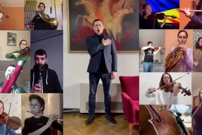 Харьковские музыканты исполнили гимн Украины для защитников города (видео)