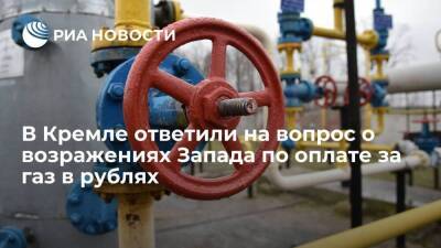 Песков о возражениях Запада по оплате за газ в рублях: исходим из поручения Путина