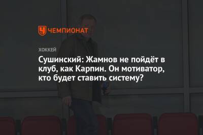 Сушинский: Жамнов не пойдёт в клуб, как Карпин. Он мотиватор, кто будет ставить систему?