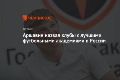 Аршавин назвал клубы с лучшими футбольными академиями в России