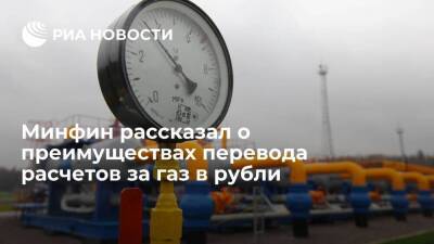 Минфин: перевод расчетов за газ в рубли позволит бюджету получать стабильные налоги