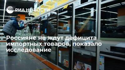 "Синергия": россияне не ждут дефицита импортных товаров и не делали покупок впрок