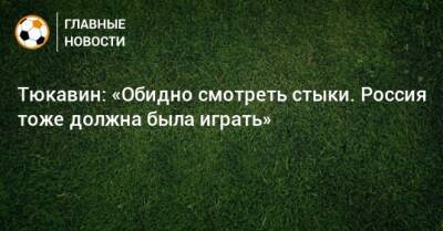 Тюкавин: «Обидно смотреть стыки. Россия тоже должна была играть»