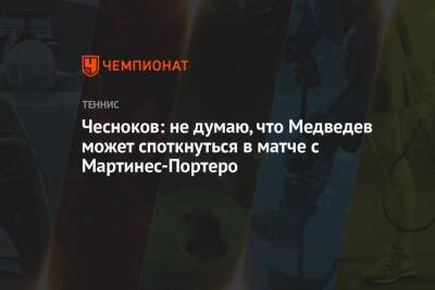 Чесноков: не думаю, что Медведев может споткнуться в матче с Мартинес-Портеро